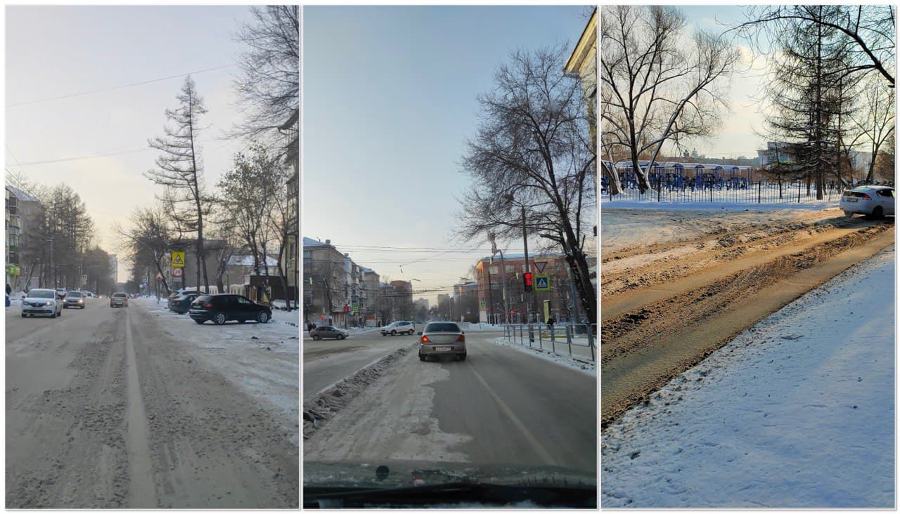 Снег на дорогах Челябинска